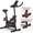 Black+Red, variant on CZBZ Indoor Exercise Bike, Stationary Cycling Bike with Monitor, Adjustable Resistance, Comfortable Seat & Handlebars, Stable Base, Portable Design Home Fitness Workout Cycle for Daily Indoor Use