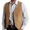 Khaki-L, variant on Men's Western Cow boy Suit Vest Waistcoat V Neck Sleeveless Vest Jackets 5 Button Fitted Suedes Dress Vests with Pockets