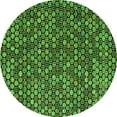 thumbnail image 1 of Ahgly Company Indoor Round Abstract Green Modern Area Rugs, 7' Round, 1 of 4