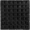 thumbnail image 1 of Bolsa para plantar plantas, colgante vertical en la pared, balcón, flor, bolsa para plantar árboles, pared cuadrada, bolsa para plantar con múltiples puertos, 64 bolsas, color negro ER, 1 of 5