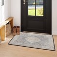 thumbnail image 5 of Washable Vintage Kitchen Mat 31"x20" Non Slip Soft Plush Low Profile Kitchen Rug, Distressed Medallion Oriental Style Sink Mat for Laundry Room Bedroom Office, 5 of 6