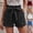 S-Black, variant on Women'S Shorts Shorts For Bowknot Belted Elastic High Waisted Shorts Summer Beach Shorts For With Pockets Basic Clothes S M Blue