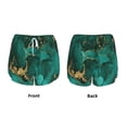 thumbnail image 5 of Haiem Green Gold Glitter Women's 2 in 1 Running Shorts - Lightweight Athletic Workout Gym Yoga Breathable Sports Shorts Liner with Phone Pockets-XX-Large, 5 of 9