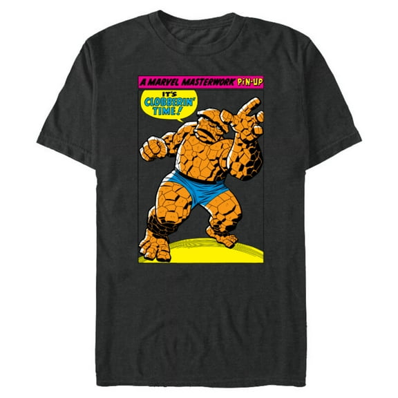Marvel Fantastic Four The Thing Masterwork Pin-Up - Short Sleeve Blended T-Shirt for Adults - Customized-Dark Heather