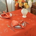 thumbnail image 3 of MATIRUG Fall Thanksgiving Tablecloth Rectangle, Pumpkin Jacquard Spillproof Wrinkle Free Table Cloths, Vintage Table Cover for Autumn Friendsgiving Party/Burnt Orange, 3 of 7