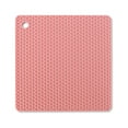 thumbnail image 1 of facefd Heats Insulation Table Mat Dish Plate Pot Pad Square Coaster Nonslip Placemat Desk Countertop Protector Kitchen Draining Pink, 1 of 5
