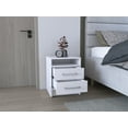 thumbnail image 2 of Nmkwnr 2 Drawer Nightstand with Open Shelf and Handle, Beside Table for Living Room, Bedoom, White, 2 of 8