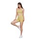 thumbnail image 3 of Pantalones de yoga antibacterianos desnudos con entrepierna para mujer, pantalones deportivos de cintura alta ajustados de dos puntos, pantalones ajustados de cadera color melocotón, 3 of 3