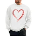 thumbnail image 2 of BEFOKA Men Long Sleeve Shirt Crewneck Sweatshirt Valentine'S Day Love Heart Printed Mens Pullover Fall Tops For Men 2025 Blouses Graphic Tops & T-Shirts Party Tee, 2 of 6
