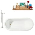 thumbnail image 3 of Cast Iron Tub, Faucet and Tray Set 61" RH5221GLD-GLD-140, 3 of 7