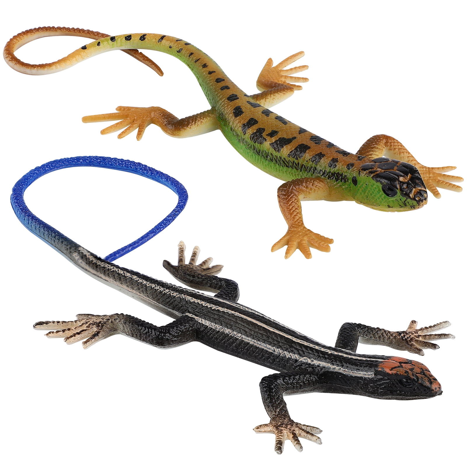 NUOLUX 2pcs Plastic Lizards Realistic Reptile Lizard Toys Fake Reptile ...