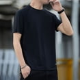 thumbnail image 5 of Men's T-shirt summer short-sleeved shirt men's casual breathable quick-drying thin lightweight basic T-shirt, 5 of 6