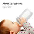 thumbnail image 3 of Boon Nursh Reusable Silicone Pouch Baby Bottle, Air-Free Feeding, Gray Multi Pack, 4 Oz, 3 Pk, 3 of 10