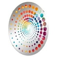 thumbnail image 2 of Designart "Geometric Prism Spectrum" Geometric Spiral Dot Round Wall Mirror - Oval Printed Decorative Mirror - Multiple Color Options, 2 of 5