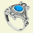 thumbnail image 6 of Sleeping Beauty Turquoise - USA 925 Sterling Silver Ring s.6 Jewelry R-1734 AGR1027_A_6, 6 of 6