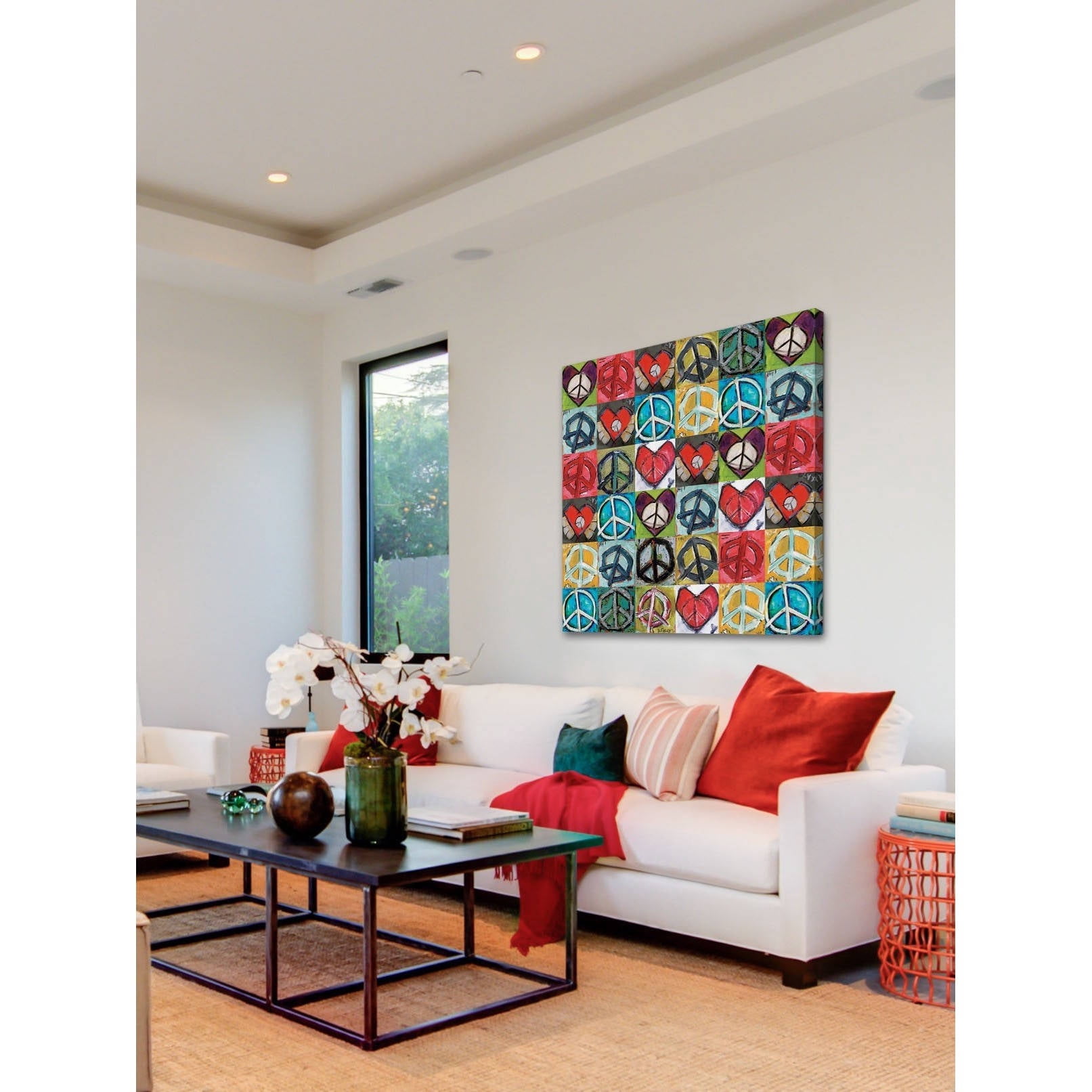 Marmont Hill "Peace Collage" by Tori Campisi Painting Print on Canvas
