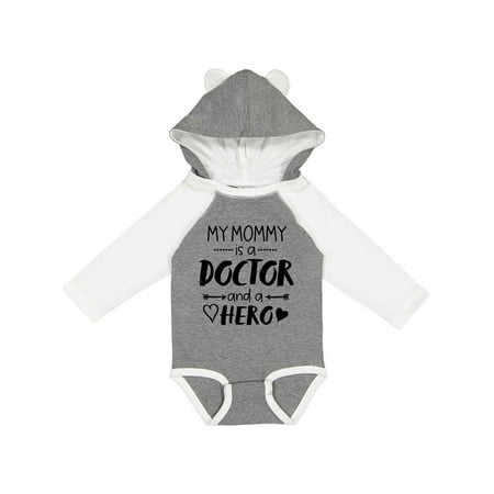 

Inktastic My Mommy is a Doctor and a Hero Gift Baby Boy or Baby Girl Long Sleeve Bodysuit