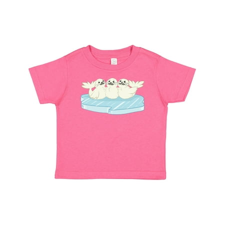 

Inktastic 3 Cute White Harp Seals on Ice Gift Baby Boy or Baby Girl T-Shirt