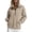 Beige*, variant on RUTAYY Women's Sweatshirt Long Sleeve Solid Color Quarter Zip Stand Collar Front Pocket Pullover Tops Beige