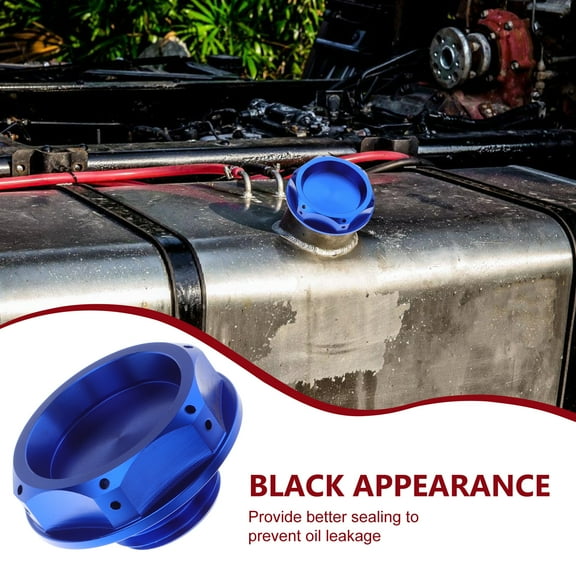 HEMOTON Blue Metal Tank Cap for Motorcycle with Excellent Sealing Performance and Sturdy Build 4.5 inches
