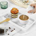 thumbnail image 4 of Resin Vanity Tray, Bathroom Toilet Tank Storage Tray, 9.6 x 6 inch Kitchen Sink Trays Decorative Serving Tray, Vanity Countertop Organizer for Makeup Towel Perfume Holder, M, White Marble, 4 of 5