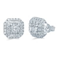 thumbnail image 2 of 1/4Cttw Cluster Diamond Earrings Set in Sterling Silver, 2 of 3