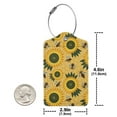 thumbnail image 4 of Naloa Bees and Sunflowers Luggage Tag for Suitcase Leather Baggage Tag with Stainless Steel Loop Privacy Cover for Women Men Girls-2 PCS, 4 of 5