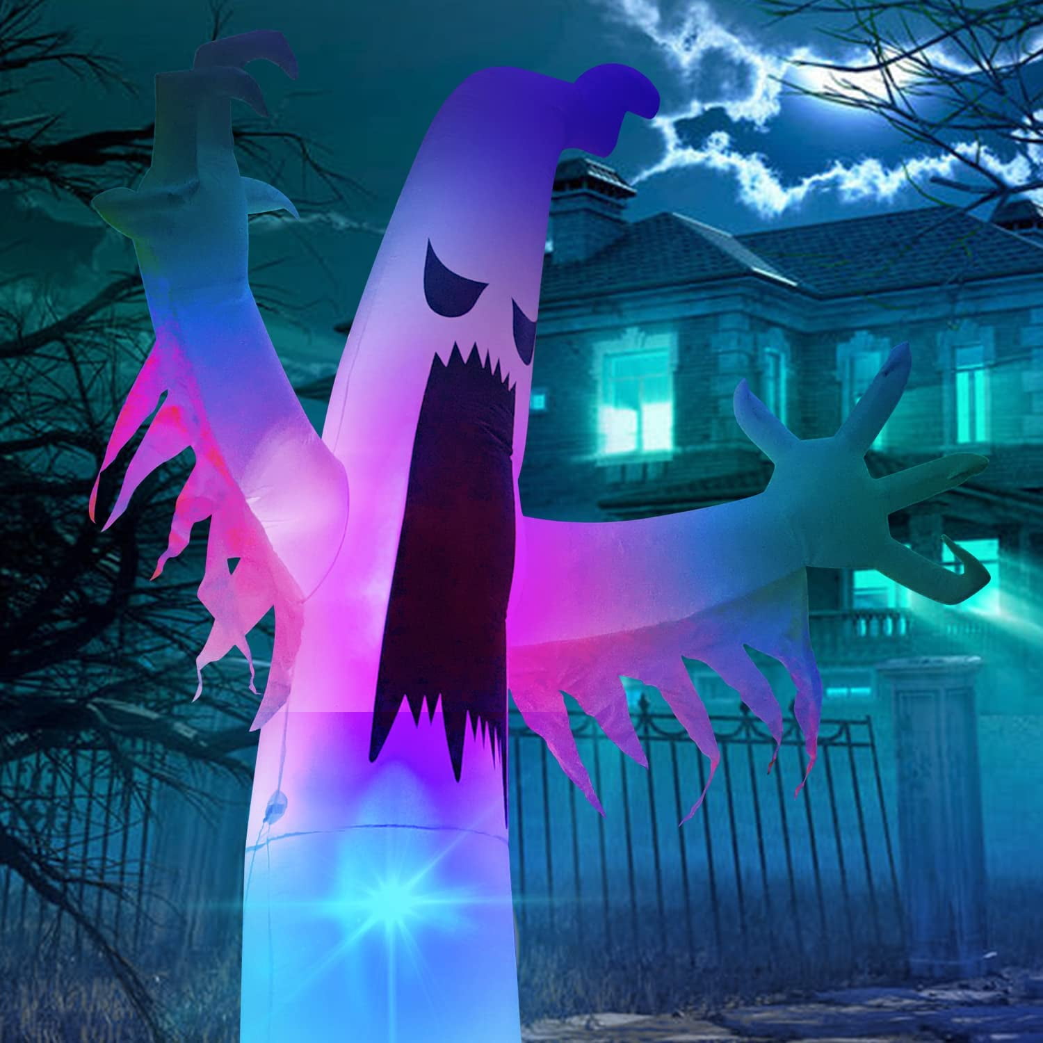 Halloween Decoration Outdoor, 12FT Scary Halloween Inflatable Ghost