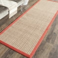 thumbnail image 3 of SAFAVIEH Natural Fiber Aspen Striped Sisal Runner Rug, Rust, 2'6" x 6', 3 of 8