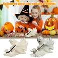 thumbnail image 2 of OIUR Halloween Ghost Walking Dog Statue Cute Ghost Dog Figurine Resin Ghost Sculpture Tabletop Ornament for Indoor Outdoor Decor, 2 of 6
