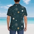 thumbnail image 3 of Lsque Christmas Snowflake pattern Hawaiian Shirt for Men, Unisex Summer Beach Casual Short Sleeve Button Down Shirts-Medium, 3 of 9
