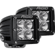 Rigid Light Light; Éclairage Conduite/brouillard 202113 Conduite/brouillard D-Série Dually; LED Ampoule; 4 LED Ampoule Claire; 3-3/16 Pouces Carré; 30 Watts Ampoules Amp Tirage 2,14 Amp; Faisceau d'Inondation; 3168 Lumens Brut – image 5 sur 5