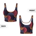thumbnail image 5 of Haiem Circular Stripes Pattern Womens Sports Bra - U Neck Padded Low Impact Yoga Bra Workout Crop Top Gym Moisture-Wicking Workout Vest -XX-Large, 5 of 9