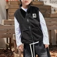 thumbnail image 3 of Favoffer Fall Unisex Kids' Reversible Fleece Vest Zip-Up Sleeveless 2-Way Wear Warm Coat Winter Boys Girls Jacket Clothes Kid to Teen 3-15Y, 3 of 7