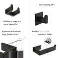 thumbnail image 7 of 6-Piece Matte Black Bathroom Hardware Set Stainless Steel Wall Mounted Towel Bar and Accessories, 7 of 7