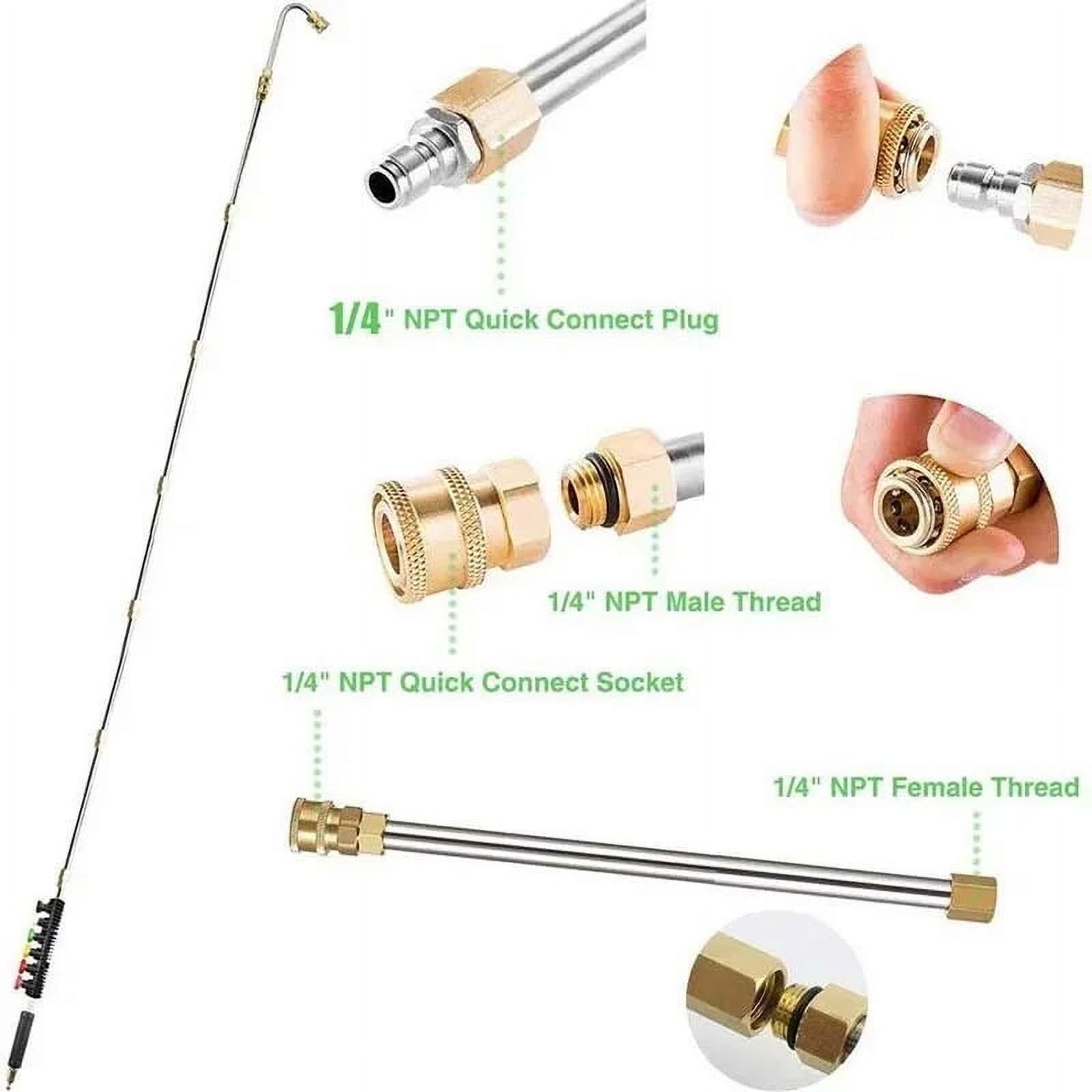 4000PSI 120" Pressure Washer Wand Extension Power Lance Gun Attachment Nozzle Tip