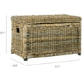 thumbnail image 5 of HPM9002B  30" Wicker Storage Trunk, Collapsible for flat storage, Rattan-Kubusoft Gray, Coastal for Office, Dorm Room-LivingRoom, Bedroom, Dining Room, Natural, 5 of 12