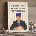 thumbnail image 3 of The Worst Part About Prison Was the Dementors Canvas Wall Art – Funny Quote Print from The Office – Prison Mike Decor – Stretched Ready to Hang – Gift for Fans – Home or Office Humor, 3 of 4