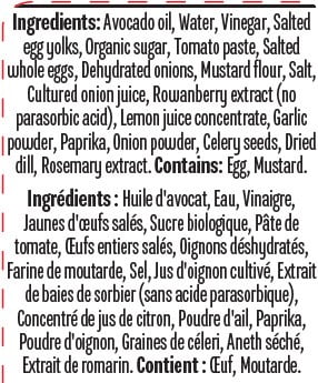 Douce Et Acidulee Sauce A Burger de Chosen Foods 266 ml 266mL