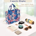 thumbnail image 5 of FORMRS Womens Corduroy Tote Bag Crossbody Shoulder Handbag with Pocket, Pink Flowers Pattern, 5 of 7