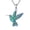 06-Gradient Hummingbird, variant on Hummingbird Necklaces 925 Sterling Silver Abalone Shell Humming Bird Pendant Necklace Hummingbird Jewelry Gifts for Women Men Hummingbirds Lovers