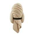 thumbnail image 3 of RKZDSR Fast Drying Microfiber Hair Towel Wrap with Elastic Strap - Super Soft Hair Turban for Long, Thick, and Curly Hair, 3 of 9