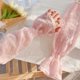 thumbnail image 5 of Women's Pink Ice Silk Arm Cover Sleeves - Pleated Puff Bubble Style Sun Protection Summer Accessories^ccgv2, 5 of 5