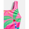 thumbnail image 3 of Wonder Nation Girls Triple Strap Asymmetrical Swim One-Piece, Sizes 4-17, 3 of 3