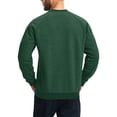thumbnail image 5 of Mens Crew Neck Sweatshirt Basic Winter Fleece Pullover Warm Cozy Casual Sweat Shirts for Work and Outdoor Wear 2026 Dark Green M, 5 of 6