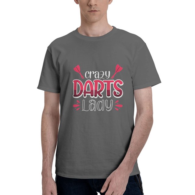 Crazy Darts Lady Men's Basic Short Sleeve T-Shirt Deep Heather X-Large