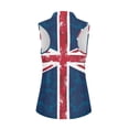 thumbnail image 3 of Uorisanigo Union Jack Womens Golf Shir Fashion Sleeveless Athletic Polo Workout Tops for Women Versatile Quarter Zip Pullover Comfortable Workout Tank Tops Size XL, 3 of 7