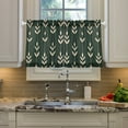 thumbnail image 2 of Yayeee Kitchen Curtains Tier Pair Light Filtering 27"x24" Rod Pocket Short Cafe Window Panel, Green Plants, 2 of 7