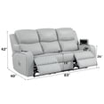 thumbnail image 6 of ACME Elonzo Power Motion Sofa in Light Gray Synthetic Leather, 6 of 8
