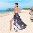 thumbnail image 6 of FORMRS Womens Beach Sarong Semi-Sheer Bikini Wrap Skirt Swimsuit Cover-ups, Black, 6 of 7